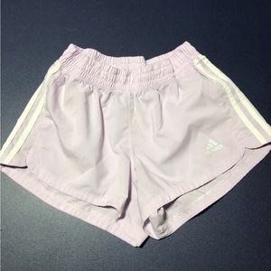 Light pink adidas shorts